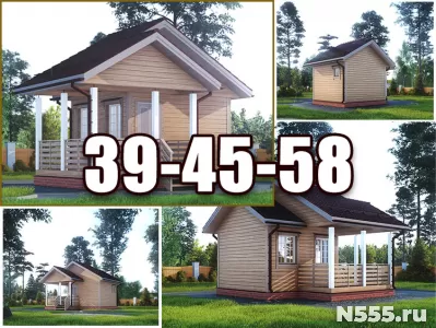 Дачный домик 6х5,5 с угловой террасой